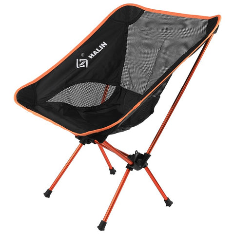 HALIN HS-334 Portable Folding Chair Aluminum Alloy Pole 1200D Oxford Cloth Camping Backrest Chair