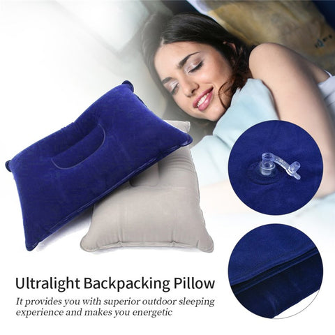 Ultralight Inflatable Air Pillow Sleeping Head Rest Folding Air Travel Pillow