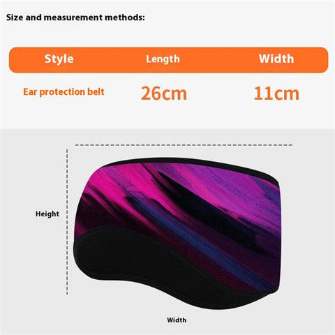 Outdoor Winter Earmuff Headband Faux Cashmere Forehead Protection Cycling Running Warm Hair Band