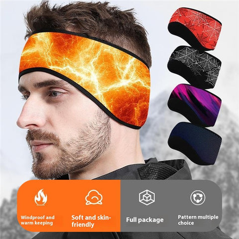 Outdoor Winter Earmuff Headband Faux Cashmere Forehead Protection Cycling Running Warm Hair Band