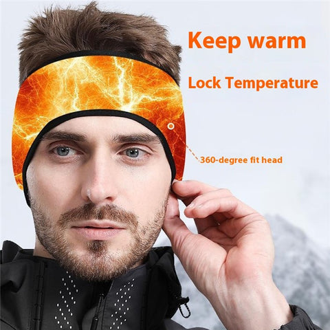 Outdoor Winter Earmuff Headband Faux Cashmere Forehead Protection Cycling Running Warm Hair Band