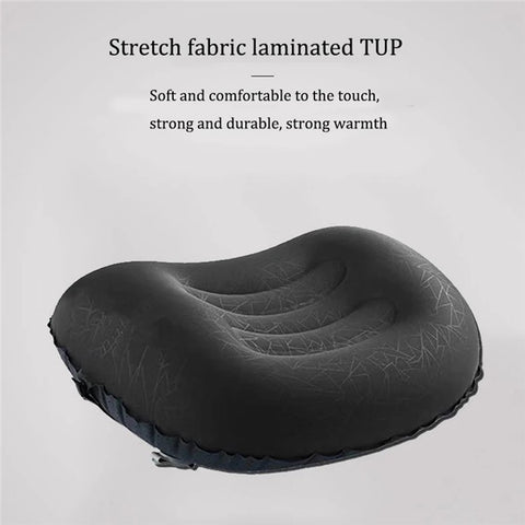 GM-SIP10 Inflatable Camping Pillows Fabric+TPU Blow Up Air Pillow with Strap for Camping Hiking