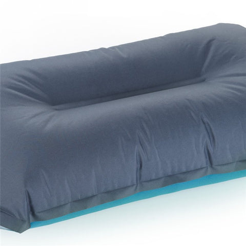 Inflatable Sponge Pillow Camping Travel Pillow Fabric+TPU Head Rest Cushion
