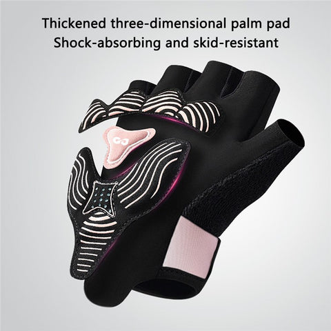 XG81 1 Pair Half-Finger Gloves Anti-Slip Shock-Absorbing Hand Gloves for Men, Women