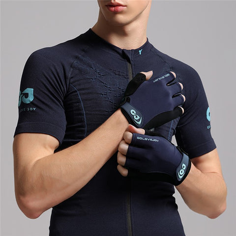 XG81 1 Pair Half-Finger Gloves Anti-Slip Shock-Absorbing Hand Gloves for Men, Women
