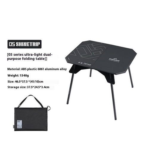 SHINETRIP A512 Outdoor Camping Folding Table Multipurpose Two Heights Portable Desk