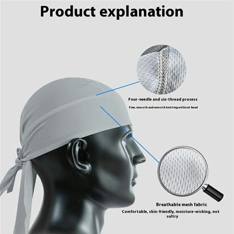 Summer Cycling Cap Helmet Liner Mesh Bandana Sports Hat Breathable Quick Dry Headwear for Outdoor