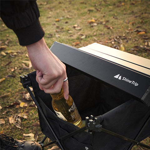 SHINETRIP A292-G0M Portable Foldable Table Outdoor Camping Picnic Aluminum Alloy Table Desk, Size M