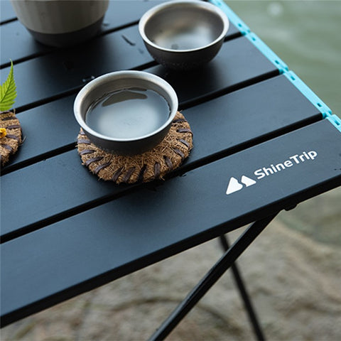 SHINETRIP A292-H0S Folding Camping Table Aluminum Alloy Desk for Outdoor Picnic BBQ, Size S