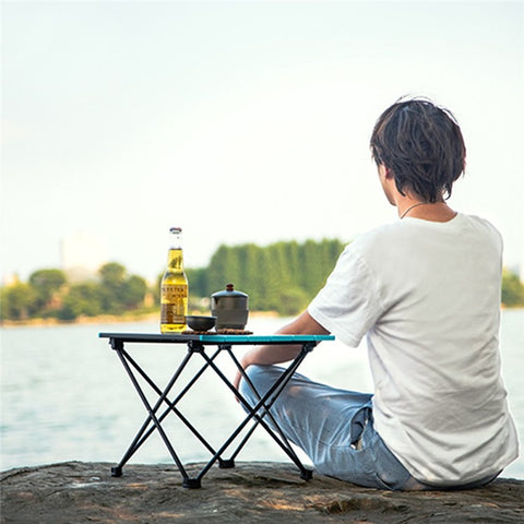 SHINETRIP A292-H0S Folding Camping Table Aluminum Alloy Desk for Outdoor Picnic BBQ, Size S