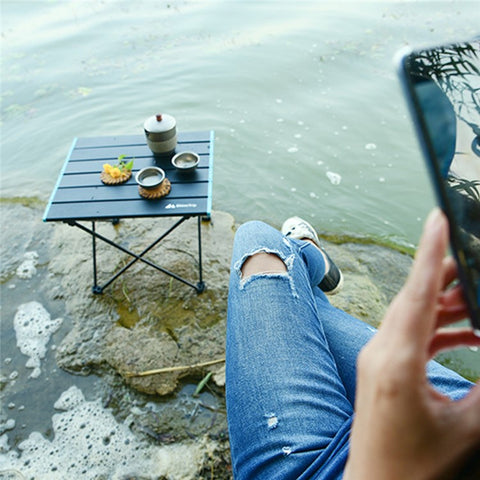 SHINETRIP A292-H0M Portable Folding Table Outdoor Picnic BBQ Aluminum Alloy Desk, Size M