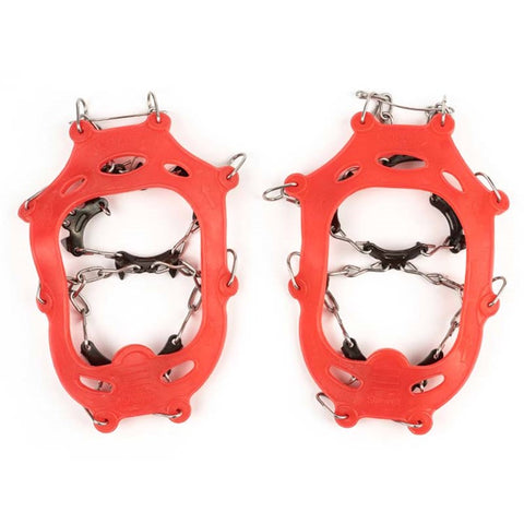 AOTU 1 Pair Outdoor Non-Slip Crampons 11 Spikes Skating Shoes Cover Ice Claws for Kids Children Teenagers (Suitable for Size 29-39)