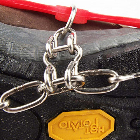 AOTU 1 Pair Outdoor Non-Slip Crampons 11 Spikes Skating Shoes Cover Ice Claws for Kids Children Teenagers (Suitable for Size 29-39)