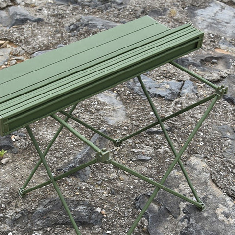 HALIN 68.5x45.5x46.5cm Outdoor Picnic BBQ Folding Table Aluminum Alloy Portable Folding Desk Table, Size L