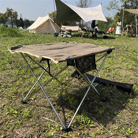 HALIN Portable Folding Camping Table Oxford Cloth Aluminum Alloy Bracket Desk for Garden Picnic BBQ