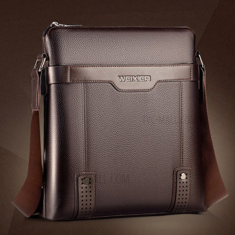 WEIXIER 18067 Multi-pockets Zippered Design PU Leather Crossbody Shoulder Bag