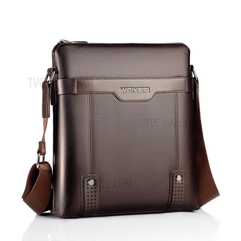WEIXIER 18067 Multi-pockets Zippered Design PU Leather Crossbody Shoulder Bag