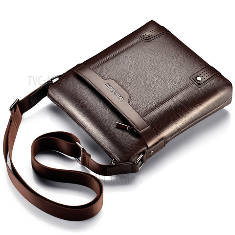 WEIXIER 18067 Multi-pockets Zippered Design PU Leather Crossbody Shoulder Bag