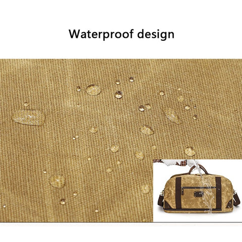 K766 Retro Travel Duffel Bag Canvas Backpack Overnight Crossbody Bag Tote Handbag