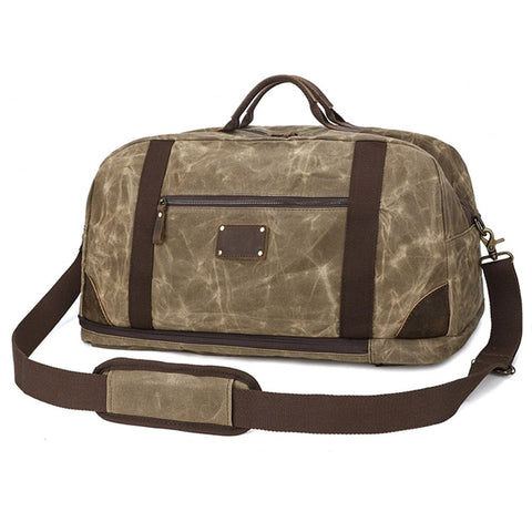 K766 Retro Travel Duffel Bag Canvas Backpack Overnight Crossbody Bag Tote Handbag