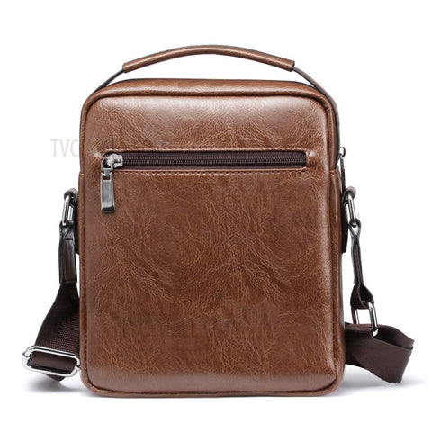 WEIXIER 8602 Fashion Men PU Leather Multi-pockets Crossbody Single Shoulder Bag