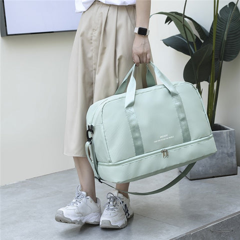 WEIXIER V016 36-55L Waterproof Nylon Luggage Handbag Carry On Travel Duffle Bag, with Small Bag