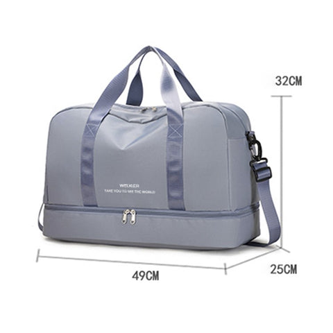 WEIXIER V016 36-55L Carry On Travel Duffle Bag Waterproof Nylon Luggage Handbag