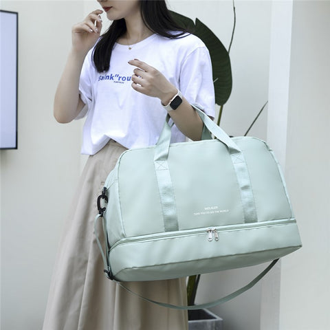 WEIXIER V016 36-55L Carry On Travel Duffle Bag Waterproof Nylon Luggage Handbag