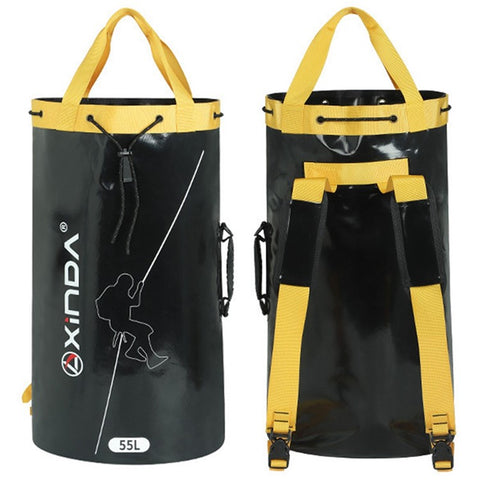 XINDA XD-BAG21 55L PVC Climbing Rope Bag Outdoor Rock Climbing Caving Rope Organizer Drainable Backpack