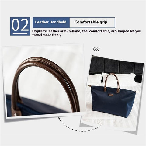 HINDUL Shoulder Tote Bag for Women, Nylon Top-Handle Zipper Travel Shoulder Bag, Size: 32*29*19cm