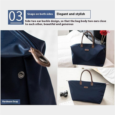 HINDUL Shoulder Tote Bag for Women, Nylon Top-Handle Zipper Travel Shoulder Bag, Size: 32*29*19cm