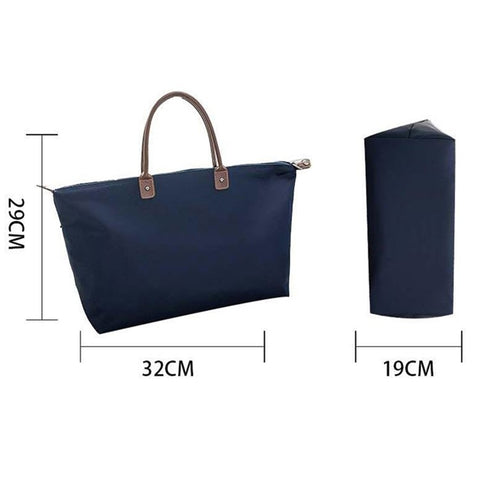 HINDUL Shoulder Tote Bag for Women, Nylon Top-Handle Zipper Travel Shoulder Bag, Size: 32*29*19cm