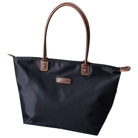 HINDUL Shoulder Tote Bag for Women, Nylon Top-Handle Zipper Travel Shoulder Bag, Size: 32*29*19cm