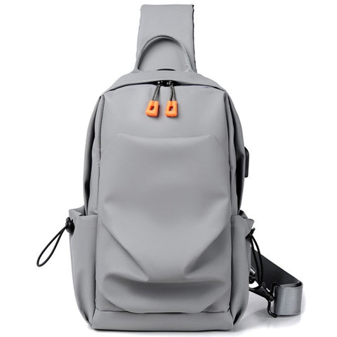 Men's Sling Bag Travel Crossbody Bag Waterproof PU Daypack