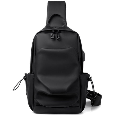 Men's Sling Bag Travel Crossbody Bag Waterproof PU Daypack