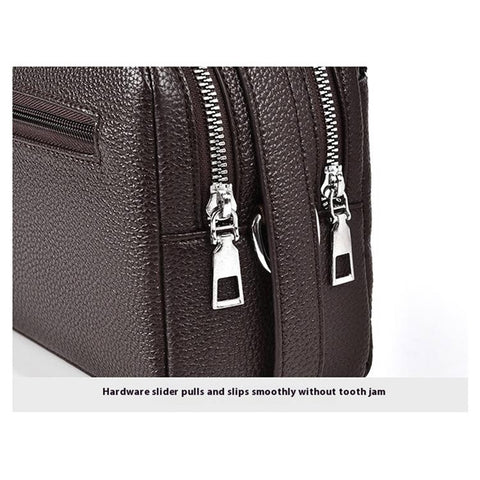 WEIXIER D502 Business Men Crossbody Bag with Handle PU Leather Small Square Bag