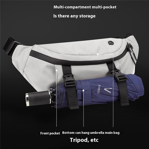 WEPOWER 860 Casual Men Women Chest Bag Waist Pack Nylon Crossbody Bag