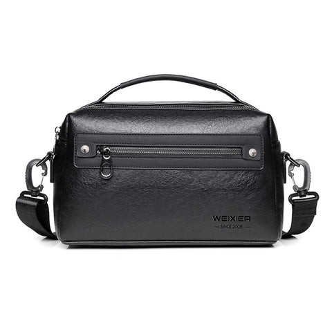 WEIXIER D402 Retro Casual Men Anti-Splash PU Handbag Single Shoulder Crossbody Bag, Standard Version