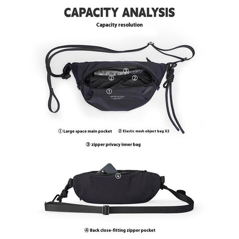 MARK RYDEN MR520 Crossbody Bag Waterproof Oxford Fabric Men Chest Bag for Daily / Travel