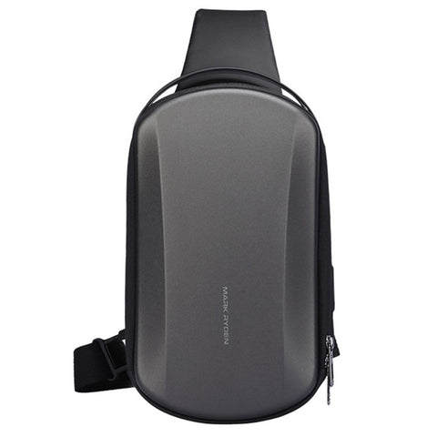 MARK RYDEN MR3991 Men's Chest Bag Hard Shell Crossbody Shoulder Bag with USB Charging Port