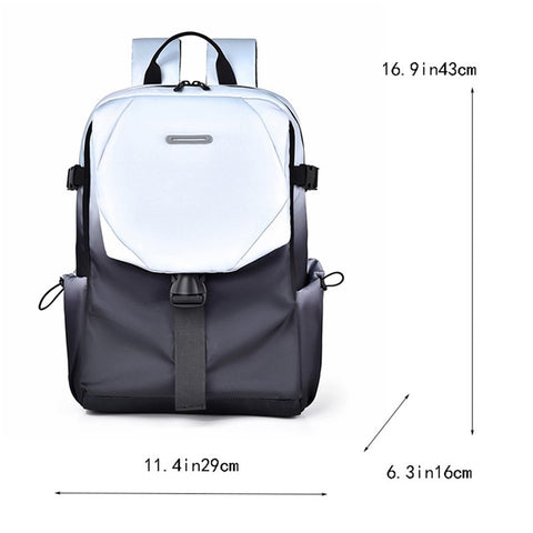 YS3578 Travel Backpack for 15.6-inch Laptop Waterproof Nylon Shoulder Bag with Quick Release Buckle