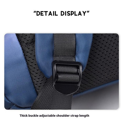 YS3578 Travel Backpack for 15.6-inch Laptop Waterproof Nylon Shoulder Bag with Quick Release Buckle