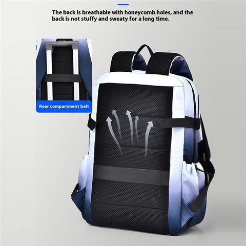 YS3578 Travel Backpack for 15.6-inch Laptop Waterproof Nylon Shoulder Bag with Quick Release Buckl