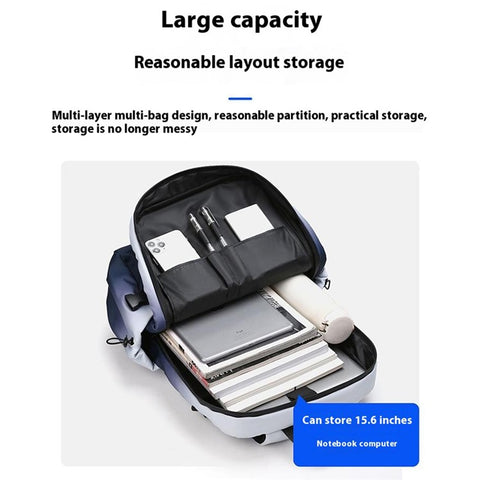 YS3578 Travel Backpack for 15.6-inch Laptop Waterproof Nylon Shoulder Bag with Quick Release Buckl