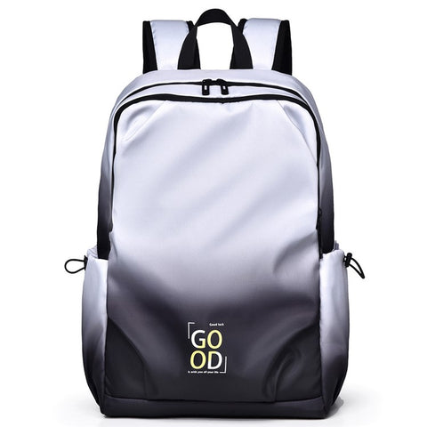 YS3588 Gradient Color Waterproof Nylon Shoulder Bag Travel 15.6-inch Laptop Backpack