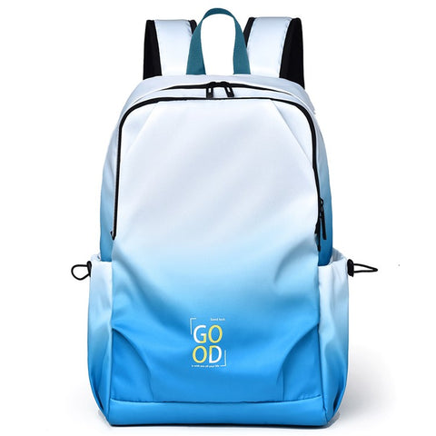 YS3588 Gradient Color Waterproof Nylon Shoulder Bag Travel 15.6-inch Laptop Backpack