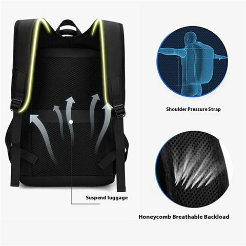 WEPOWER Men Student Travel Casual Backpack Nylon Large Capacity Laptop Storage Daypack