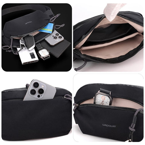 WEPOWER 2203 Waterproof Nylon Multi-Function Chest Bag Men Crossbody Waist Pack