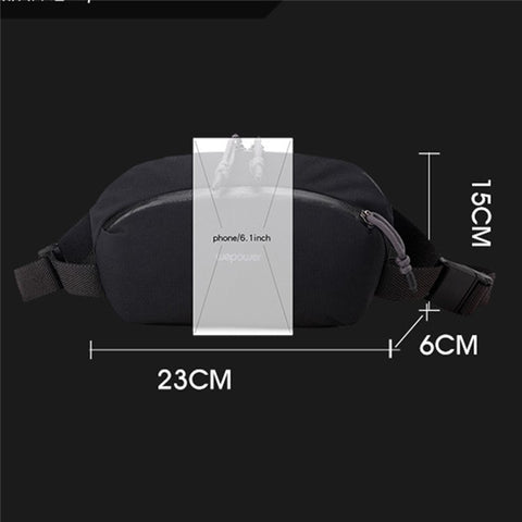 WEPOWER 2203 Waterproof Nylon Multi-Function Chest Bag Men Crossbody Waist Pack