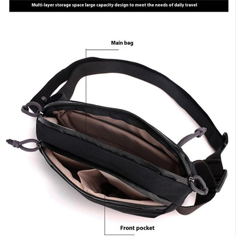 WEPOWER 2203 Waterproof Nylon Multi-Function Chest Bag Men Crossbody Waist Pack